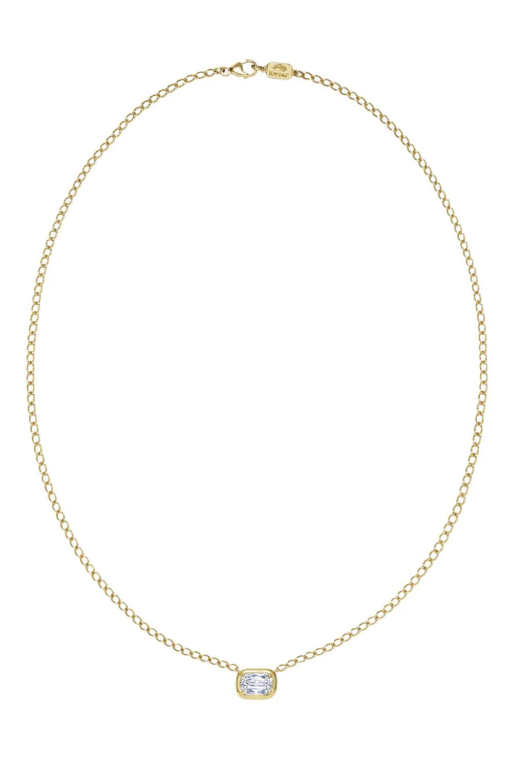 Diamond Bezel Set Solitaire Necklace - Image 5