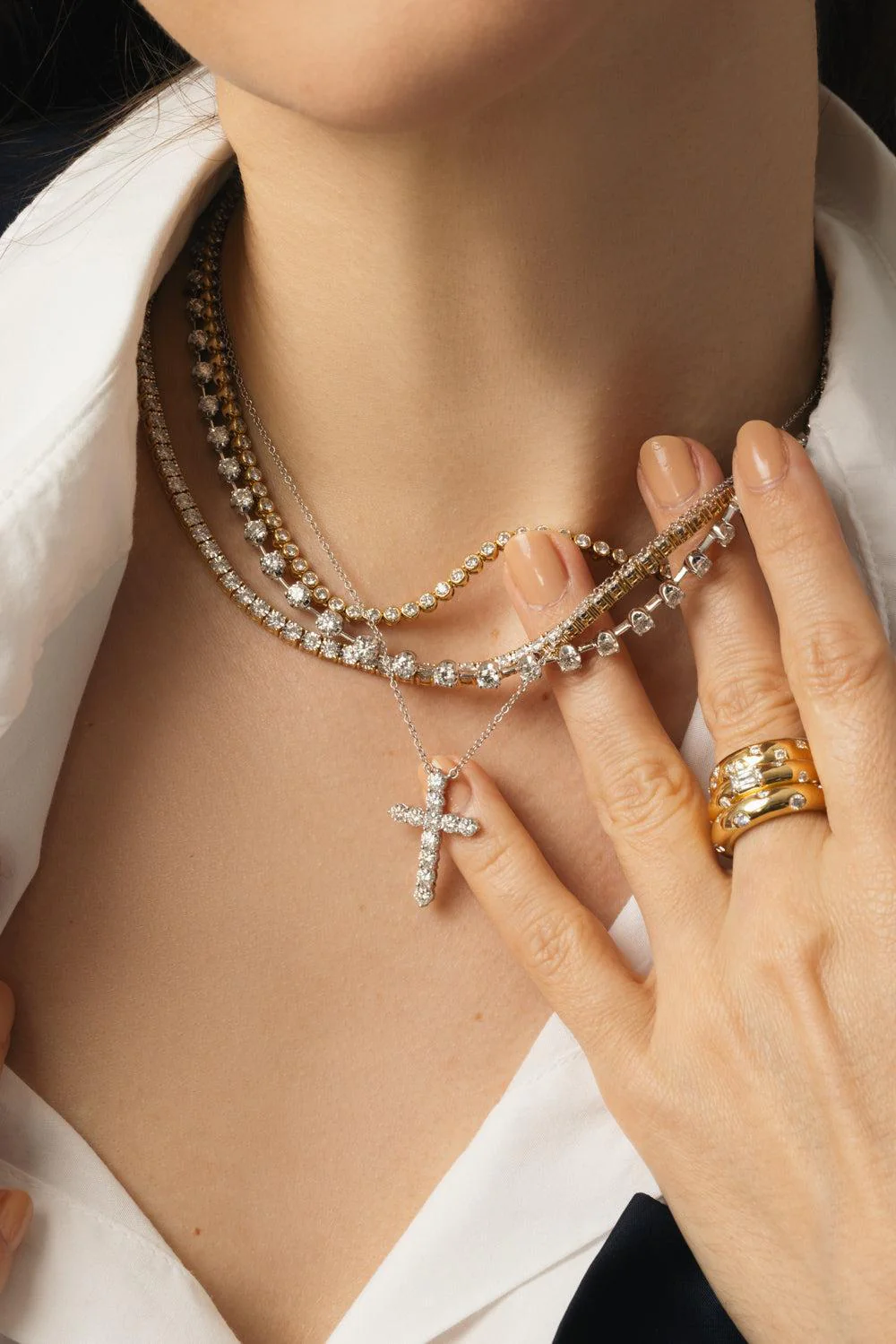 Diamond Cross Necklace - Image 2