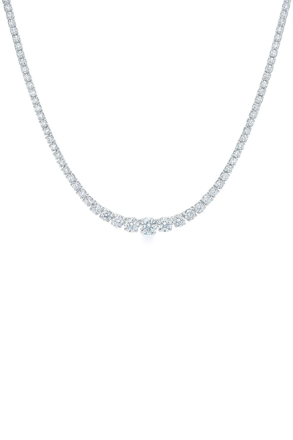 Graduating Round Diamond Riviera Necklace