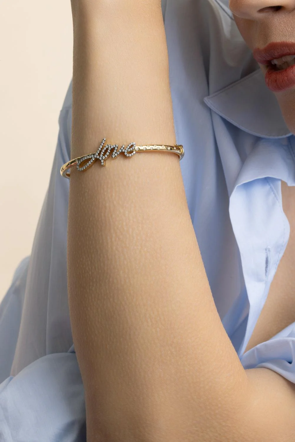 Diamond Love Bangle Bracelet - Image 4