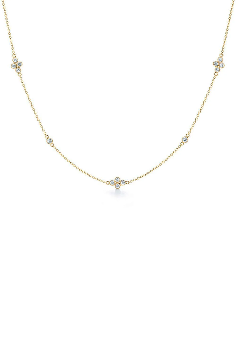 Diamond Strings Quad Necklace
