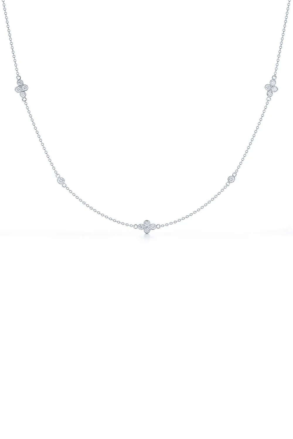 Diamond Strings Quads Necklace - 16in