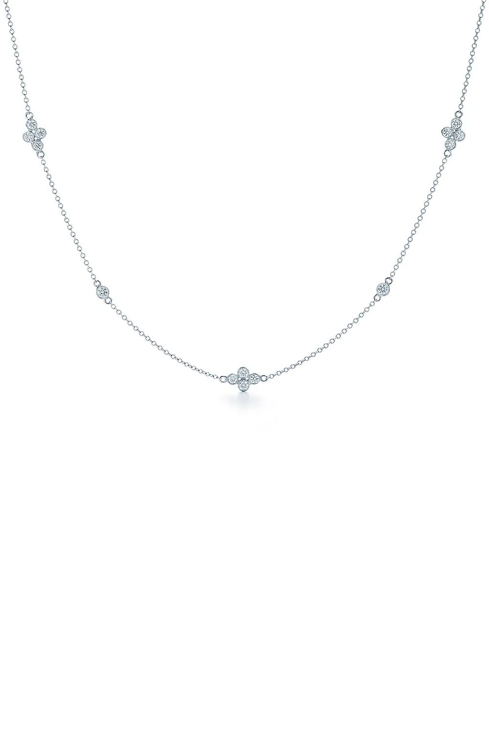 Diamond Strings Quads Necklace - 18in