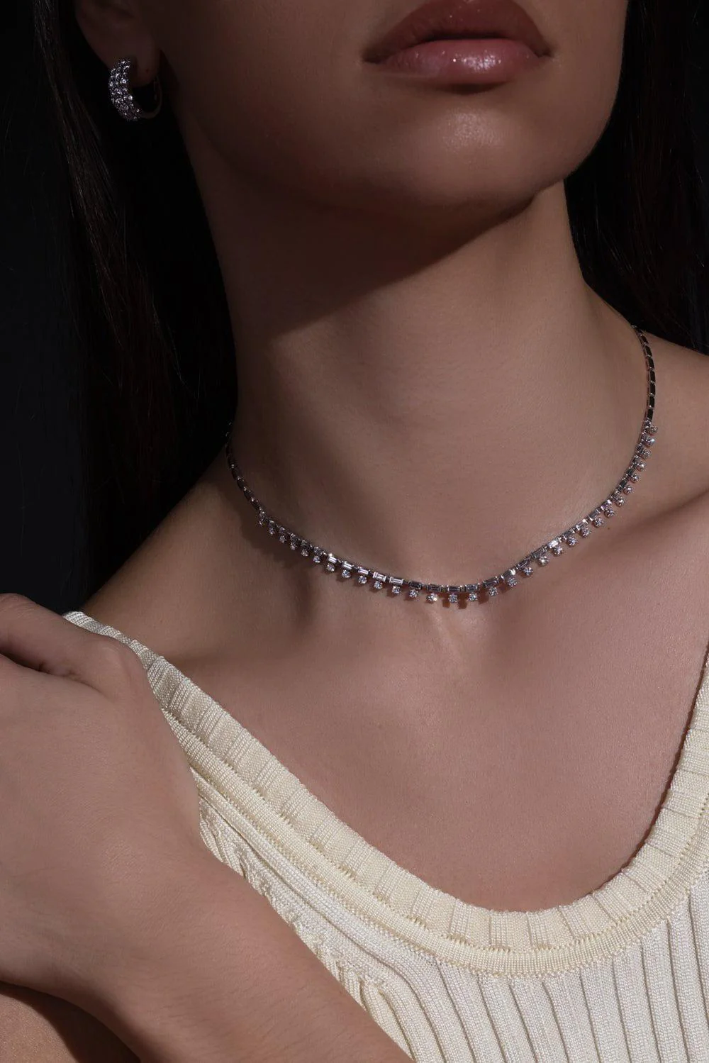 Duet Fringe Diamond Necklace - Image 3