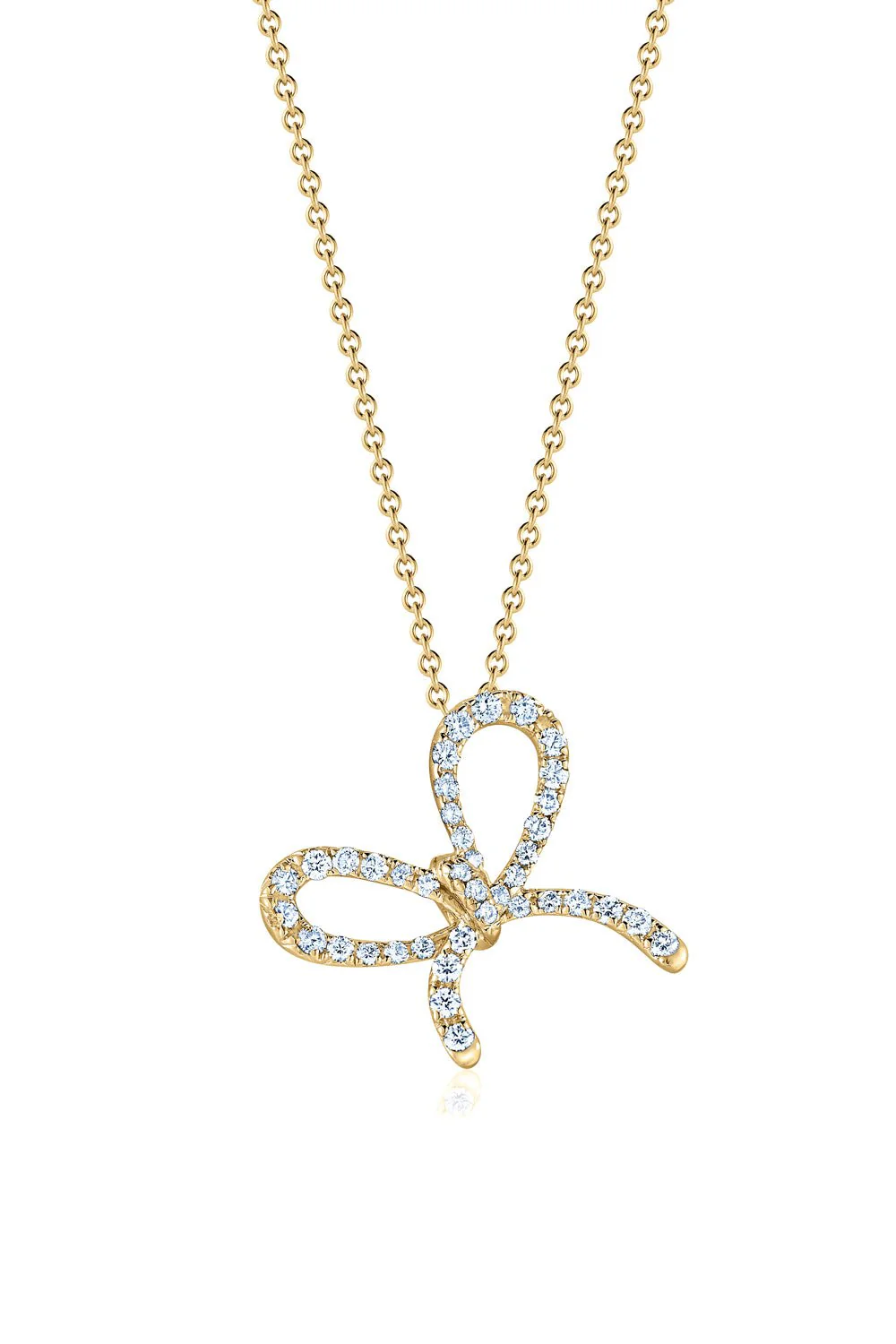 Element Bow Diamond Pendant Necklace