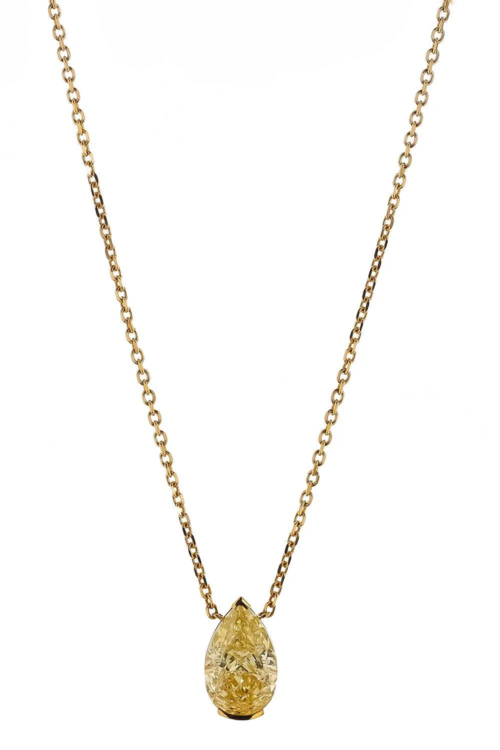 Fancy Yellow Diamond Necklace