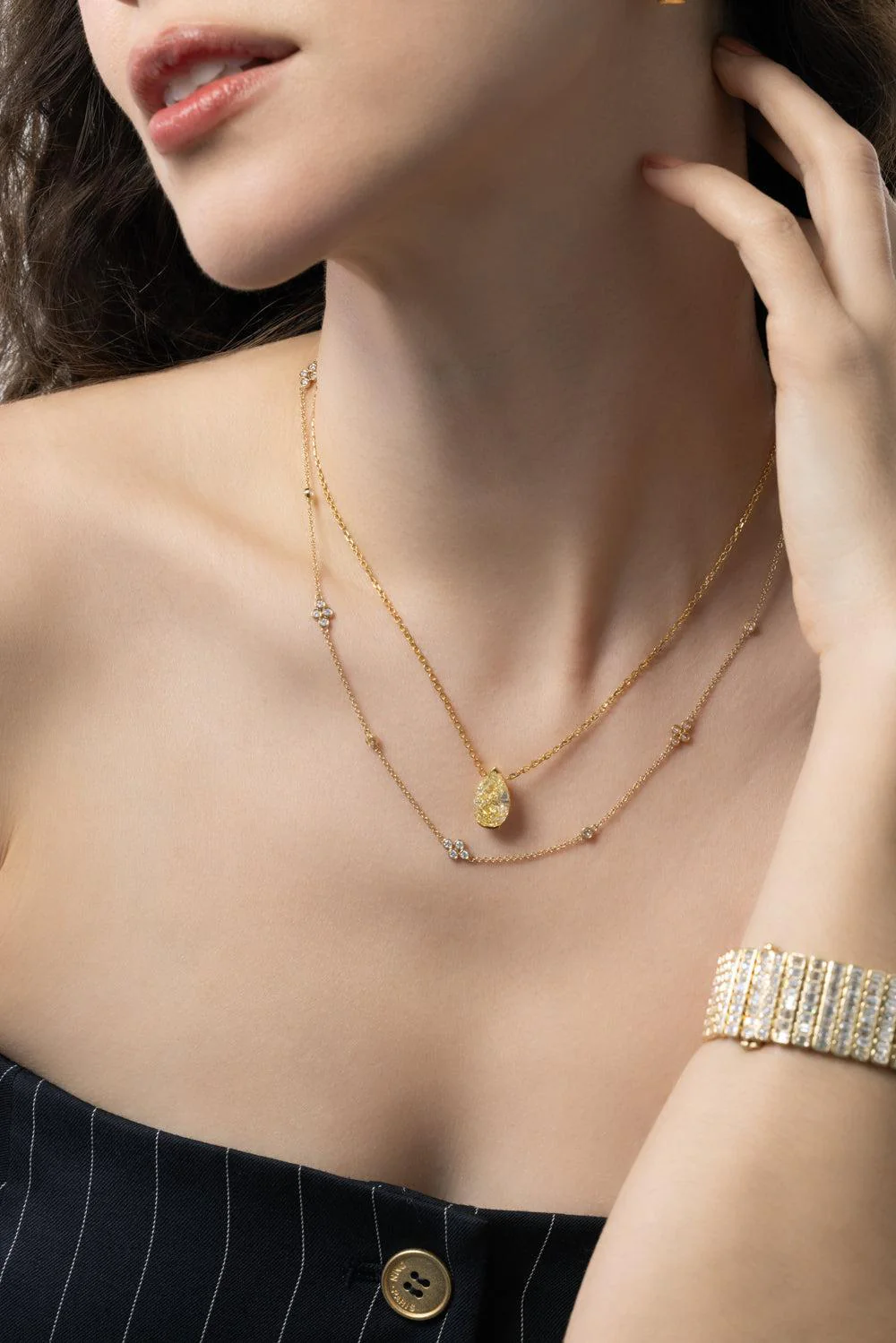 Fancy Yellow Diamond Necklace - Image 4