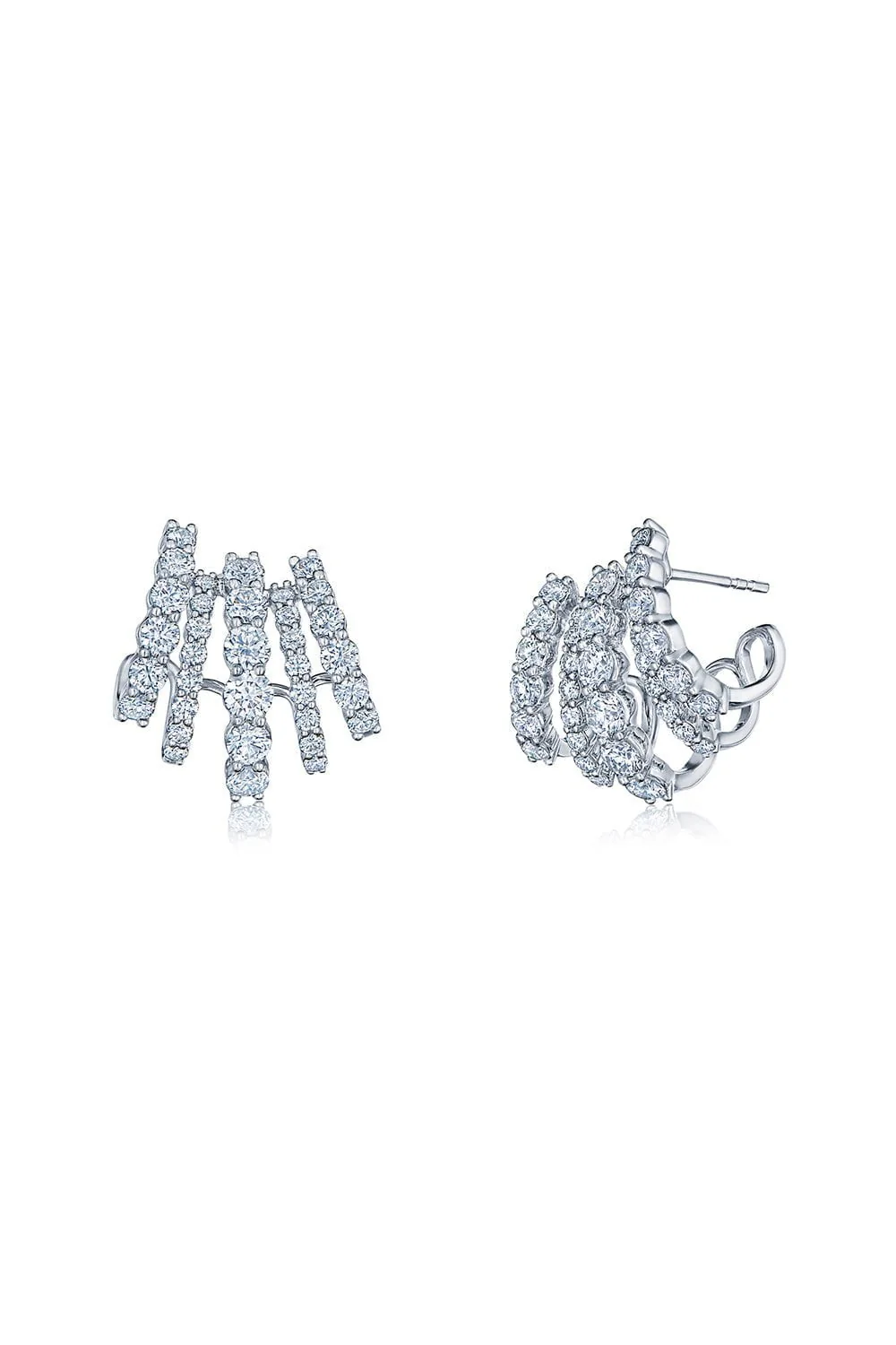 Five Row Cuff Earrings