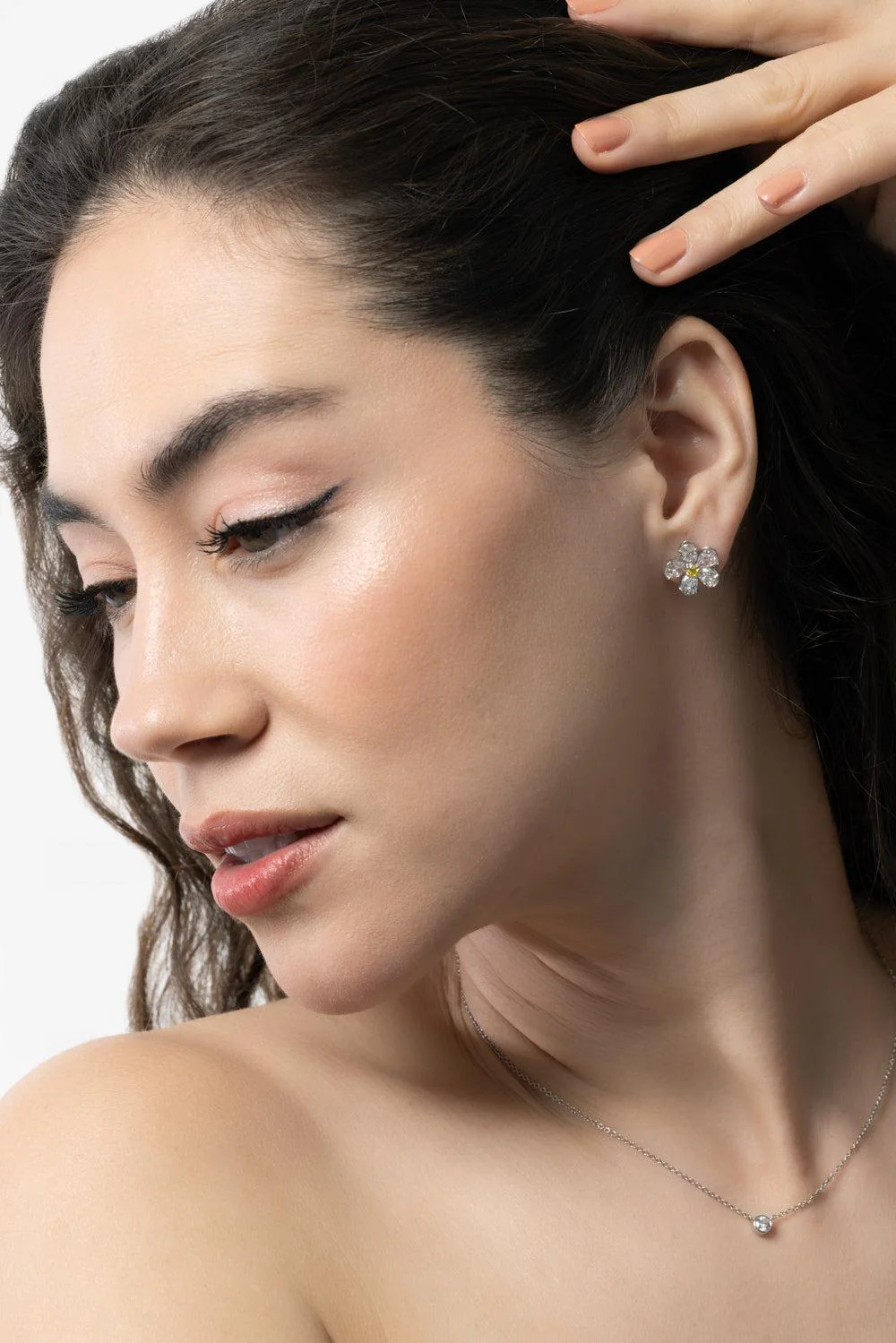 Floral Motif Earrings - Image 3