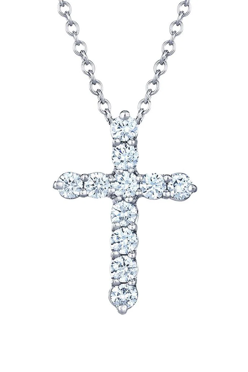 Large Diamond Cross Pendant Necklace