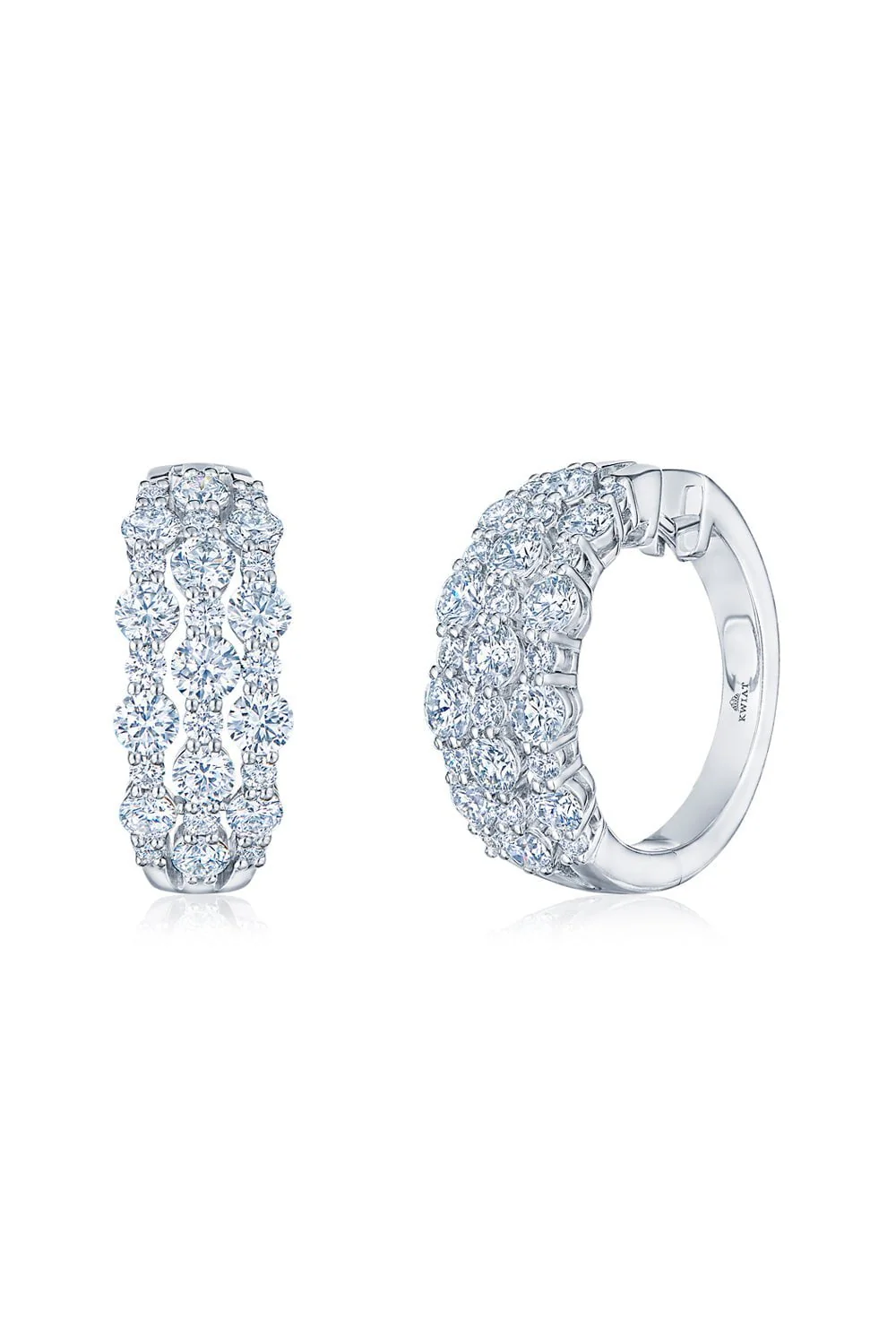 Lyric 3 Row Diamond Hoop Earrings