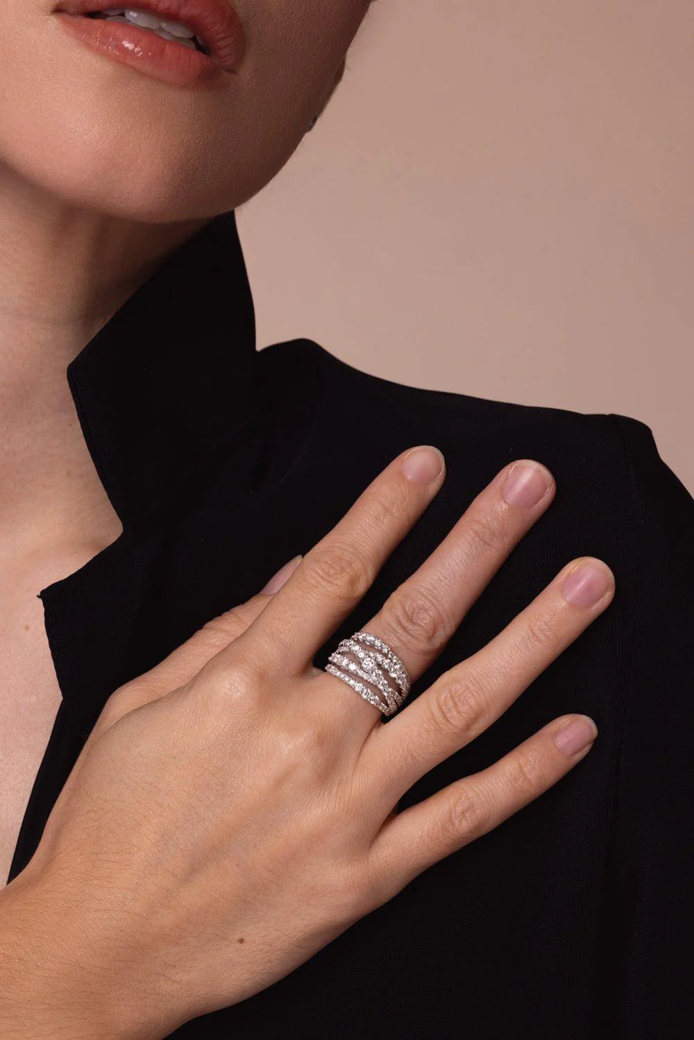 Lyric 5 Row Diamond Ring - Image 4