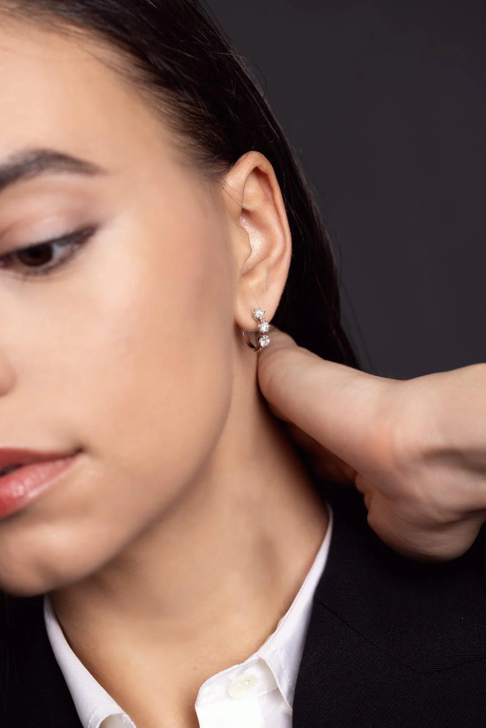 Medium Starry Night Hoop Earrings - Image 4