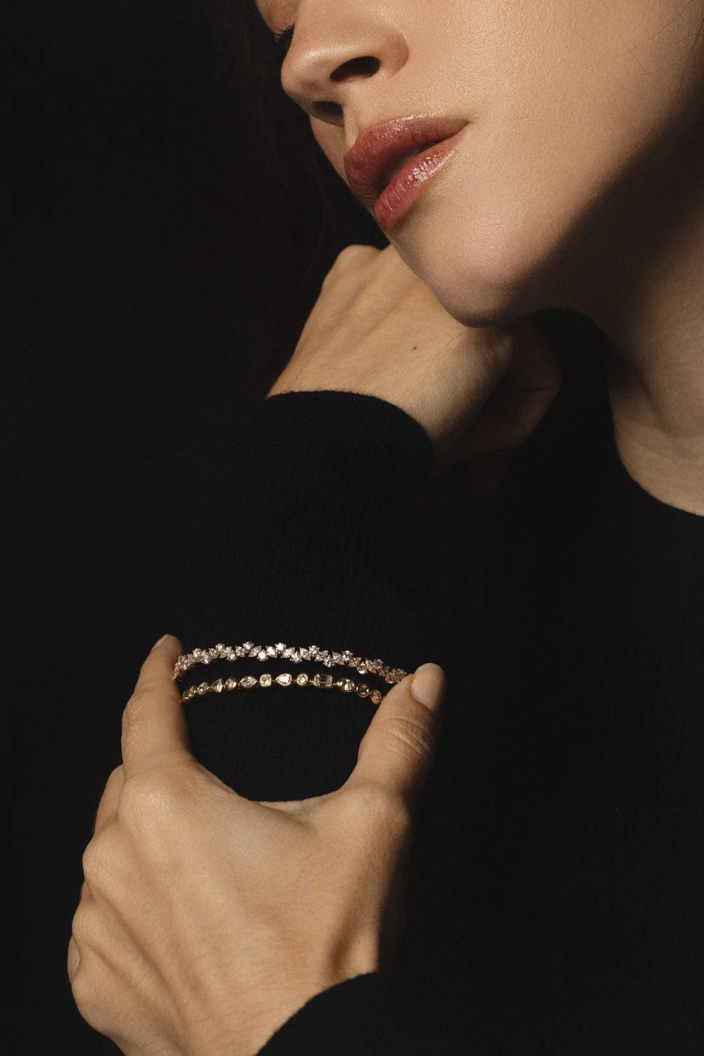 Mixed Diamond Portofino Line Bracelet - Image 2
