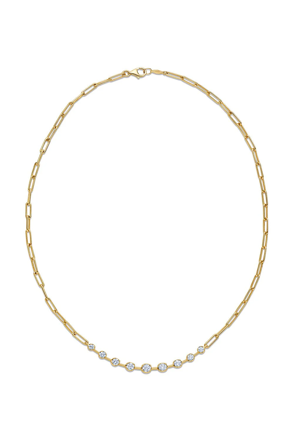 Partial Diamond Link Necklace