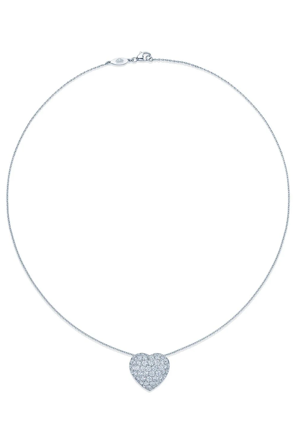 Pave Diamond Heart Pendant Necklace