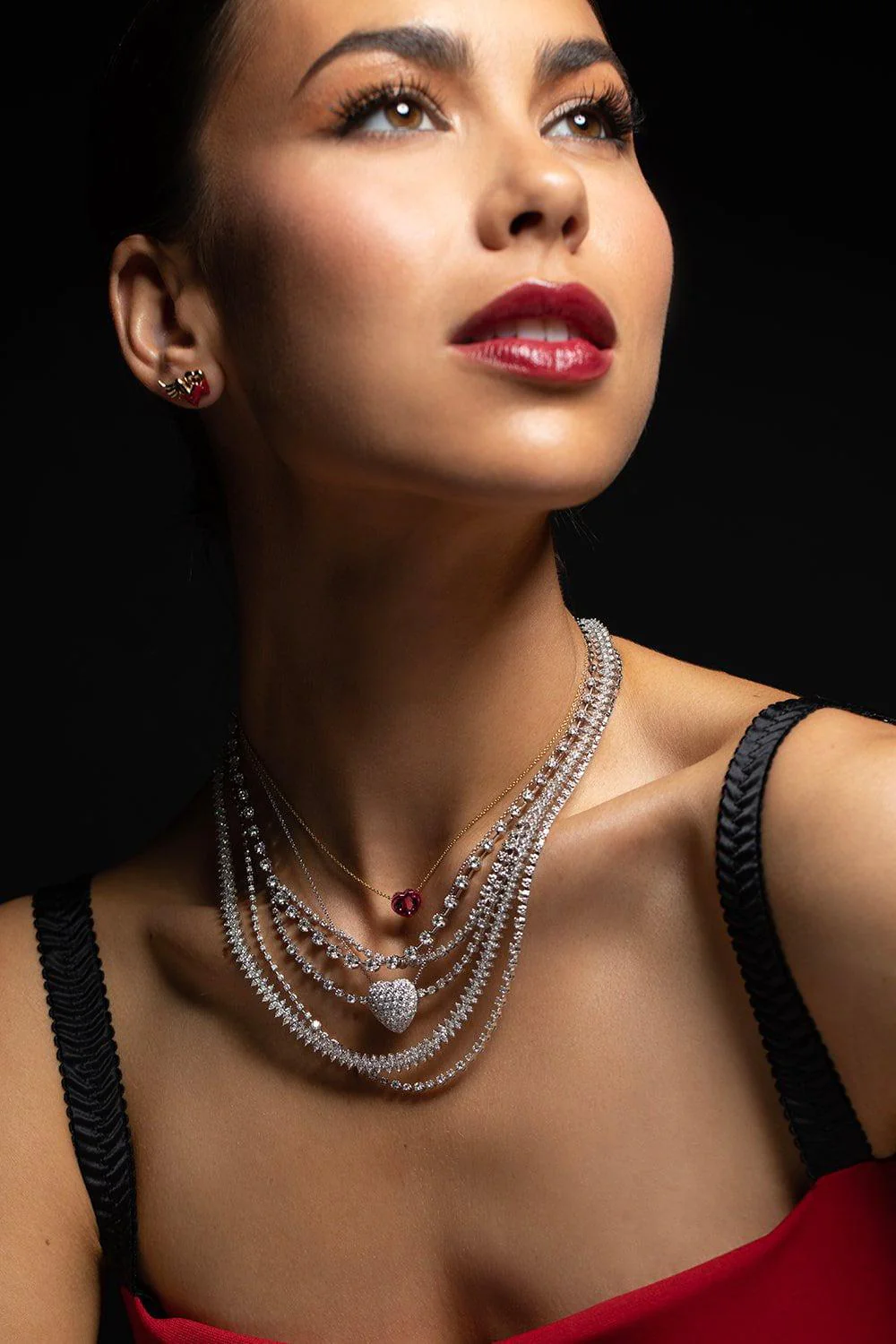 Pave Diamond Heart Pendant Necklace - Image 4