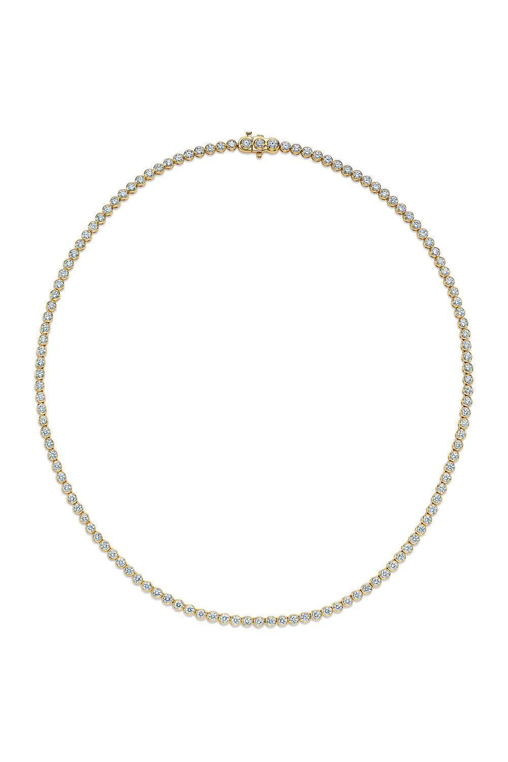 Riviera Bezel Set Diamond Line Necklace - 8.71ct