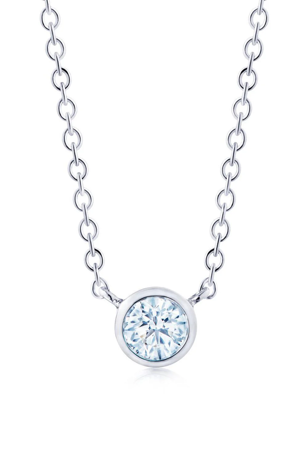 Round Bezel Pendant Necklace