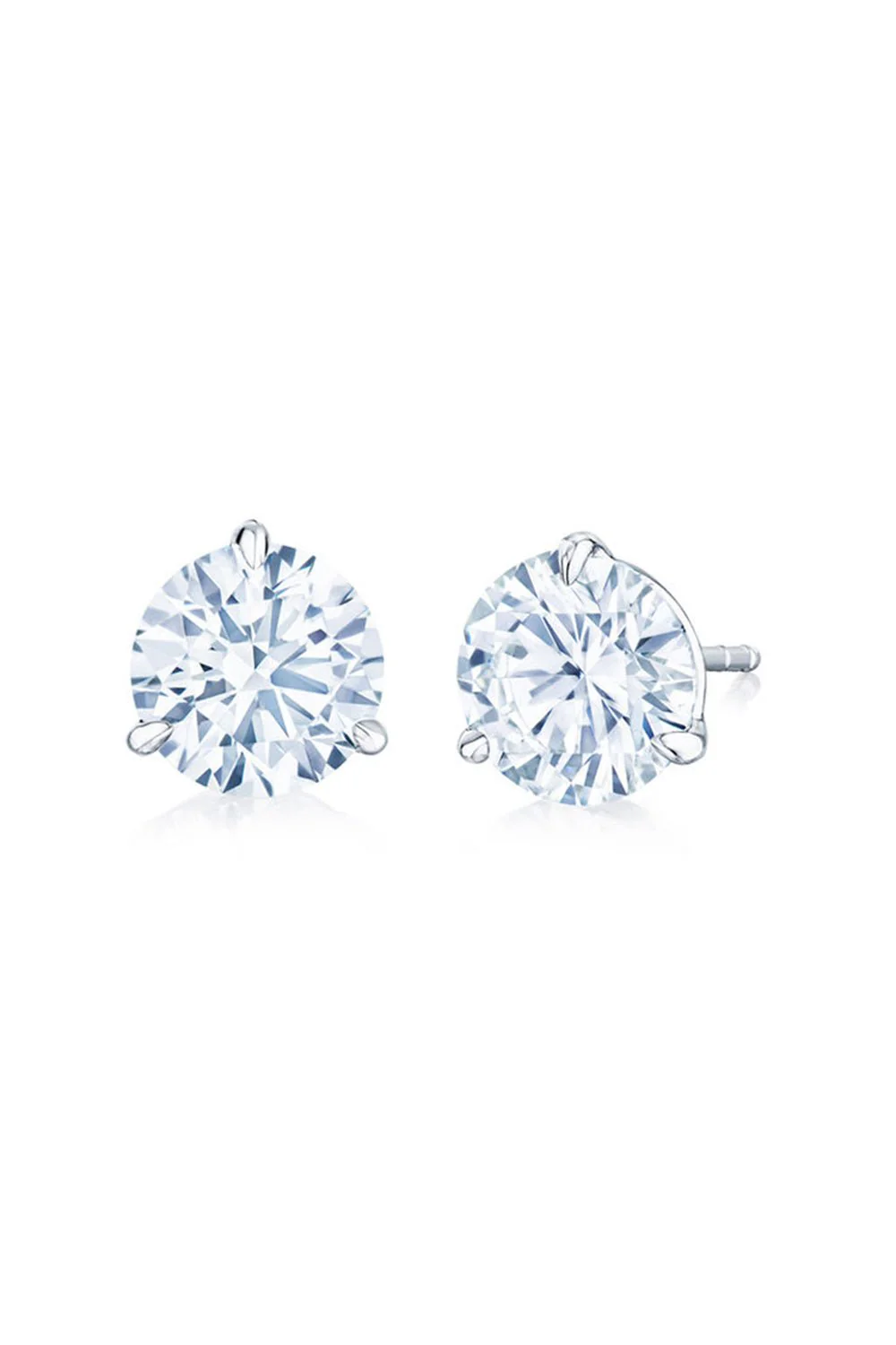 Round Diamond Stud Earrings