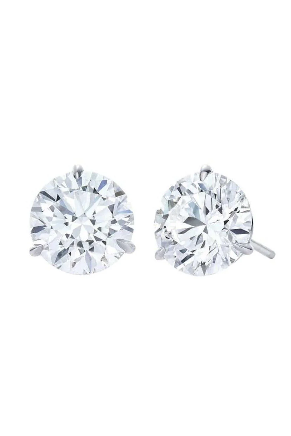 Round Diamond Stud Earrings