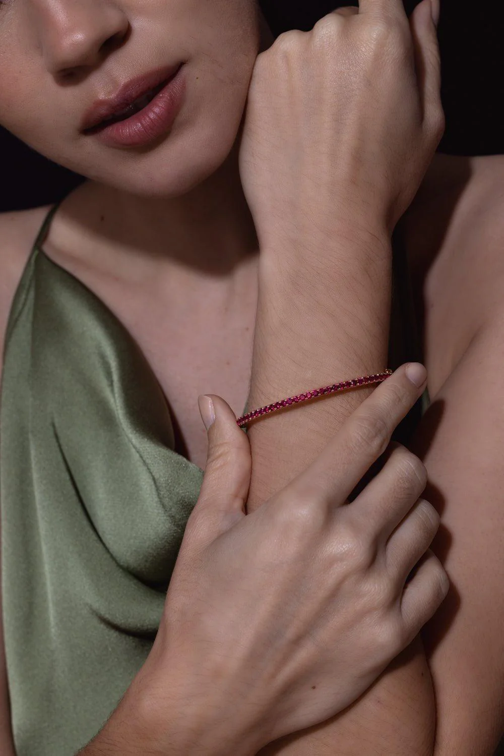 Ruby Bangle Bracelet - Image 2