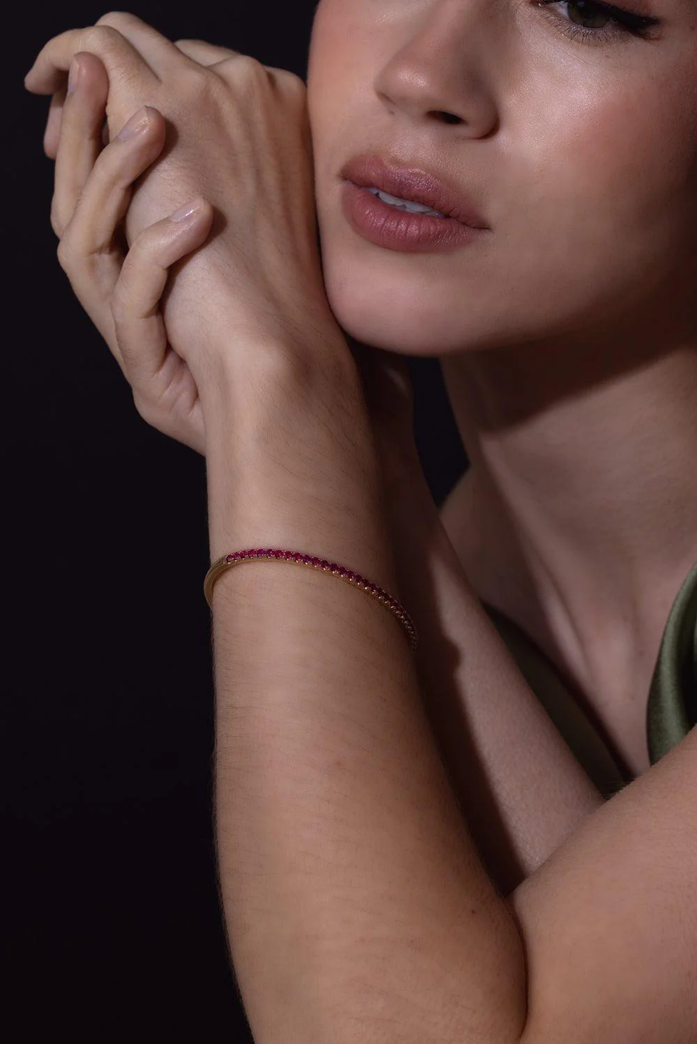 Ruby Bangle Bracelet - Image 3