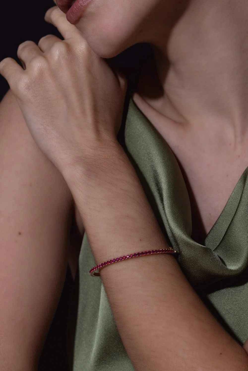 Ruby Bangle Bracelet - Image 4
