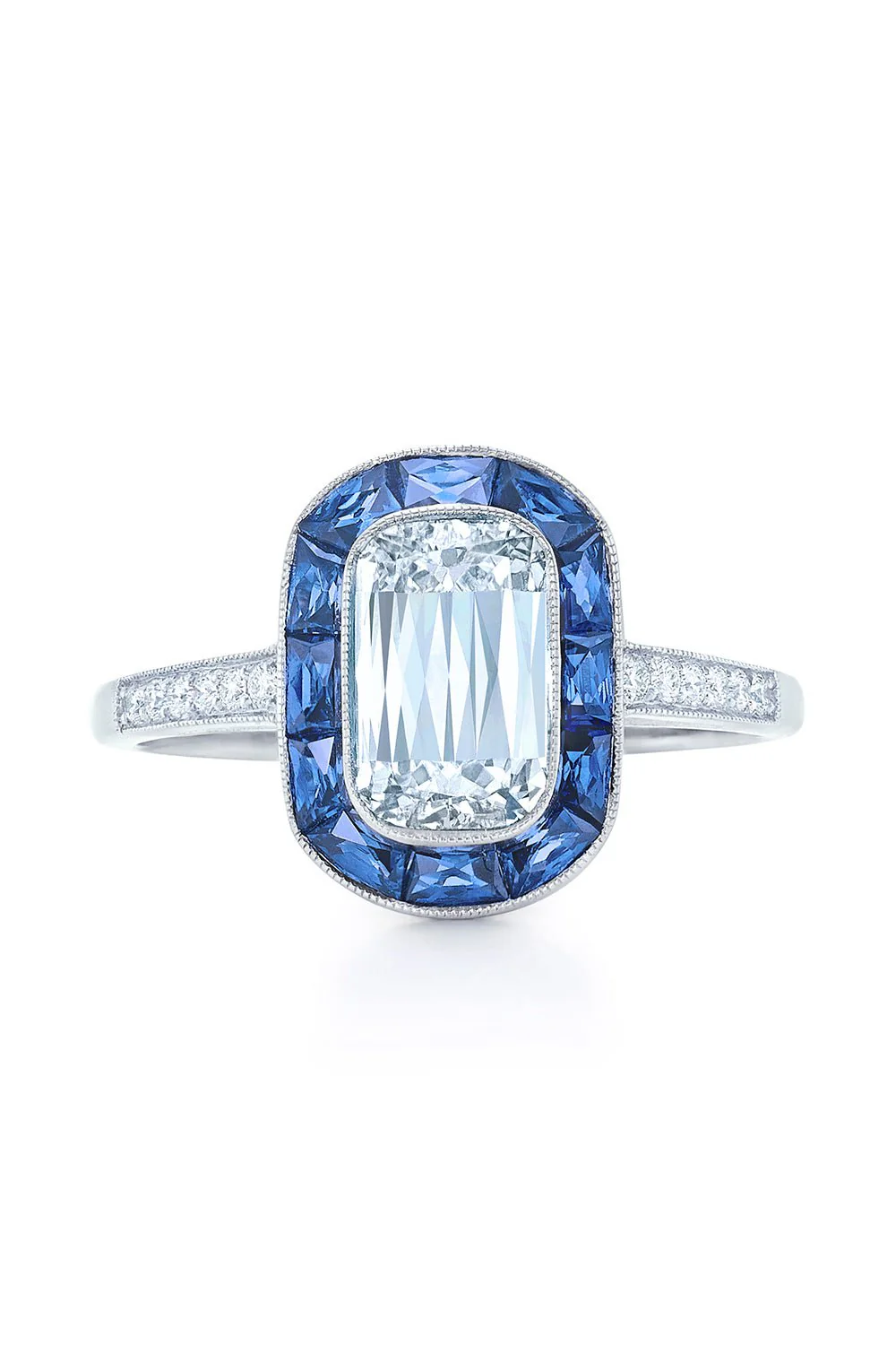 Sapphire Diamond Engagement Ring