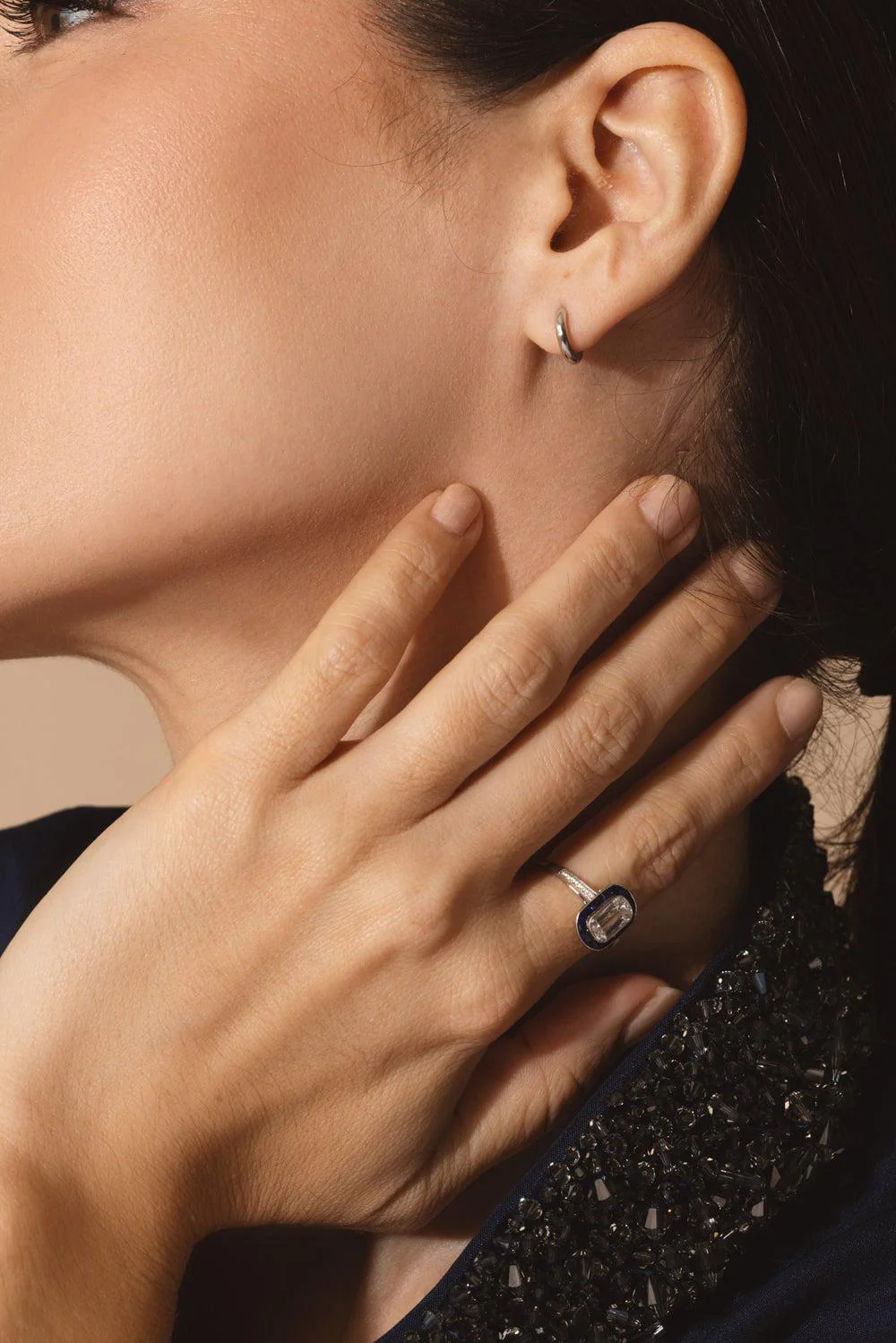 Sapphire Diamond Engagement Ring - Image 4