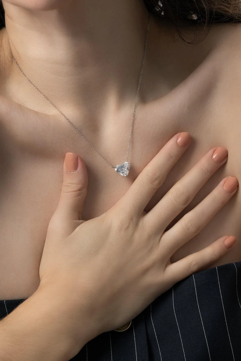 Solitaire Heart Diamond Necklace