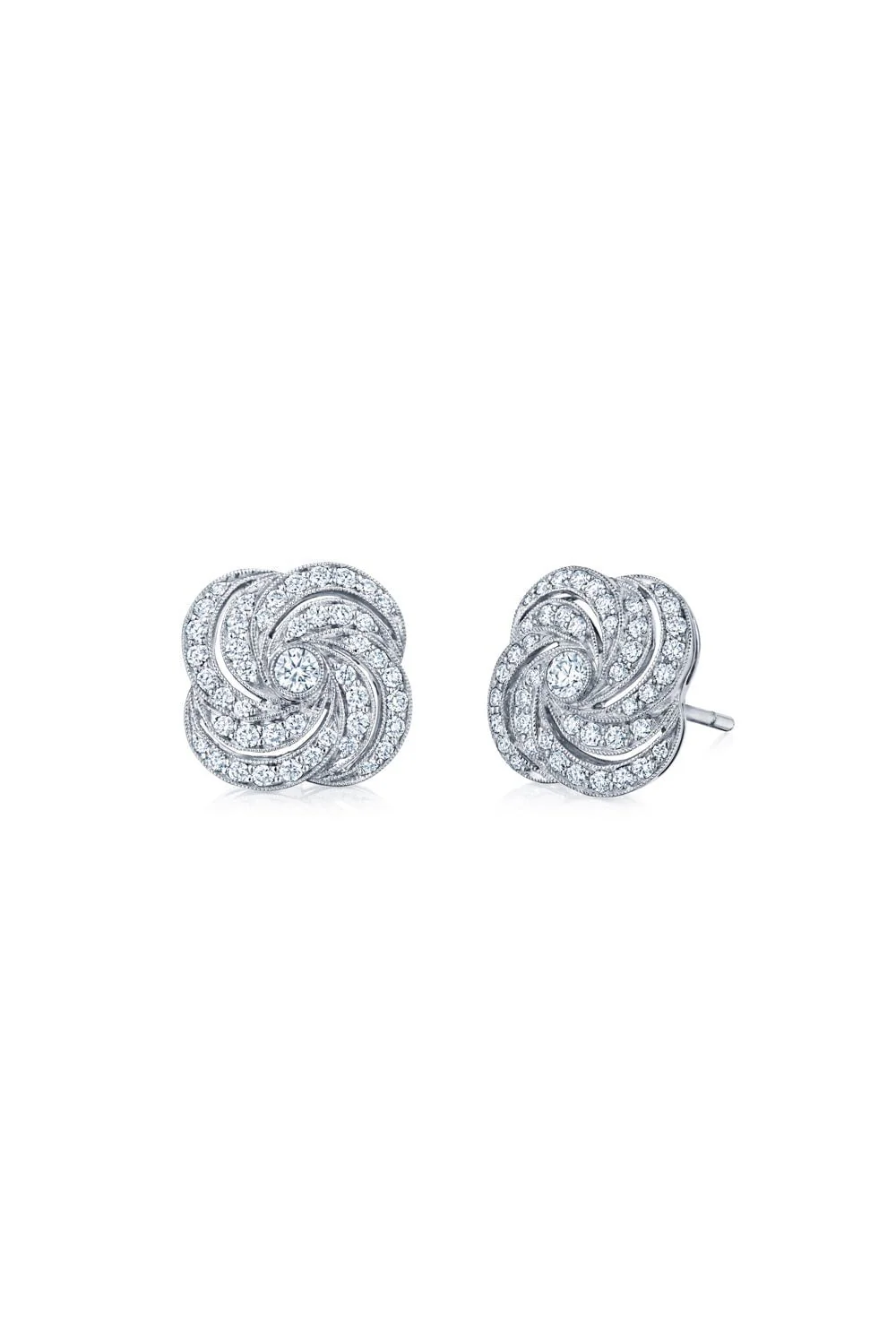Splendor Clover Swirl Stud Earring