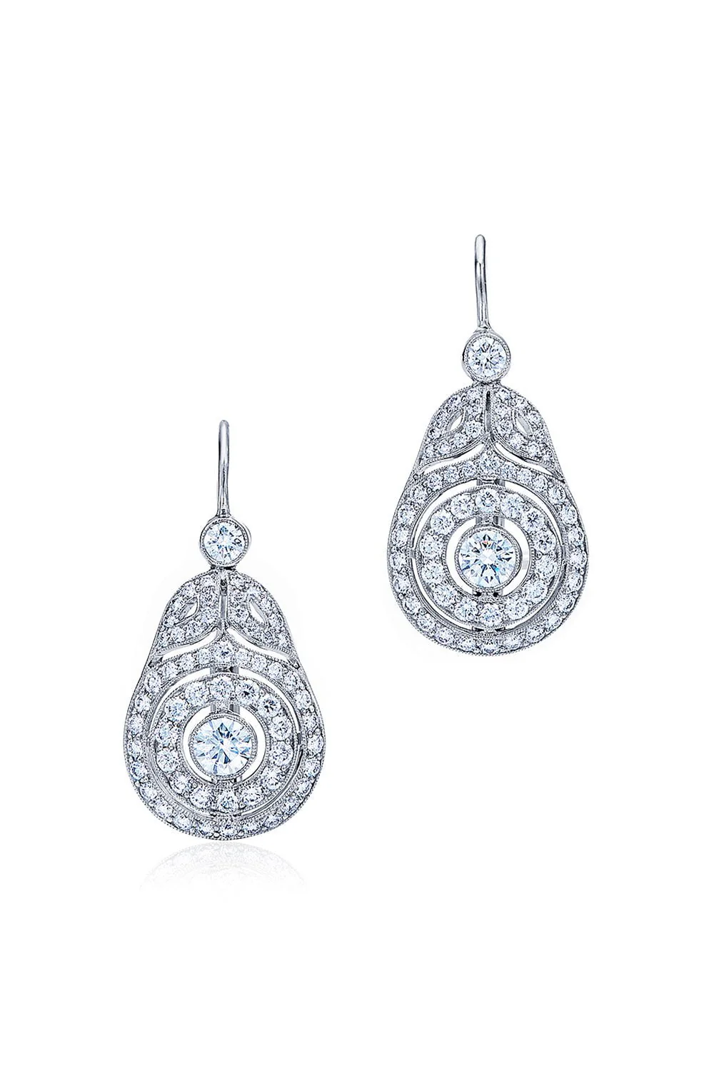 Splendor Diamond Concentric Drop Earrings