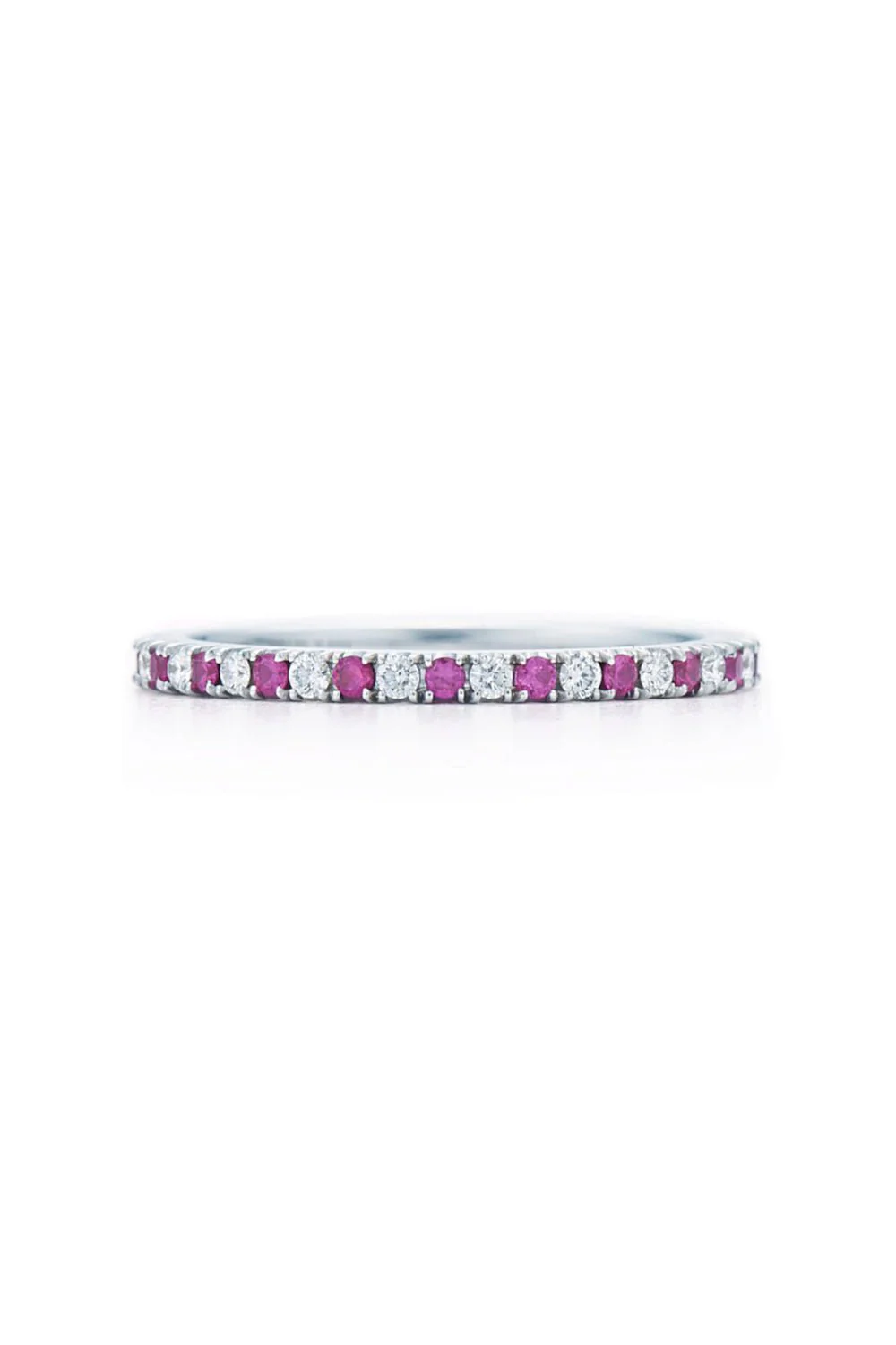 Stackable Diamond Ruby Slim Ring