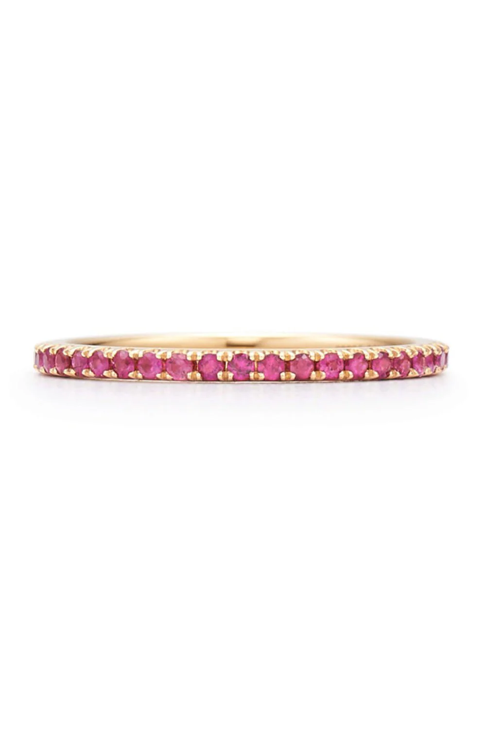 Stackable Slim Pink Sapphire Ring