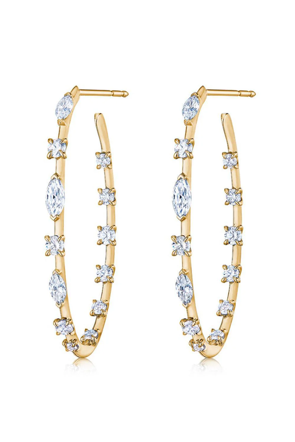 Starry Night Diamond Hoop Earrings