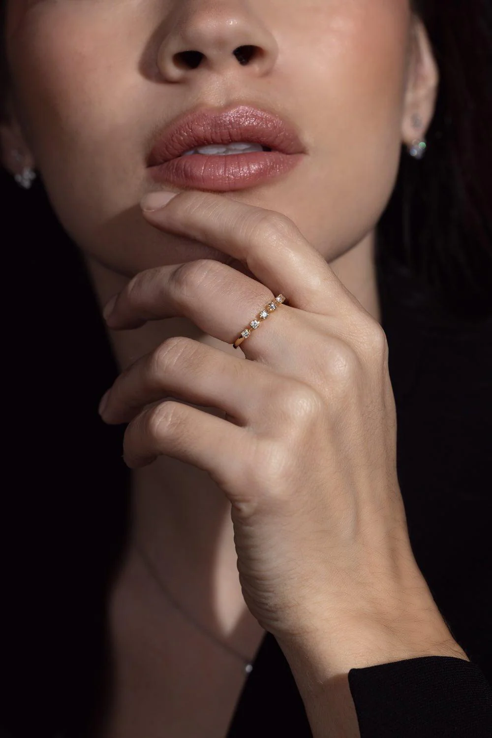 Starry Night Single Row Diamond Ring - Image 3