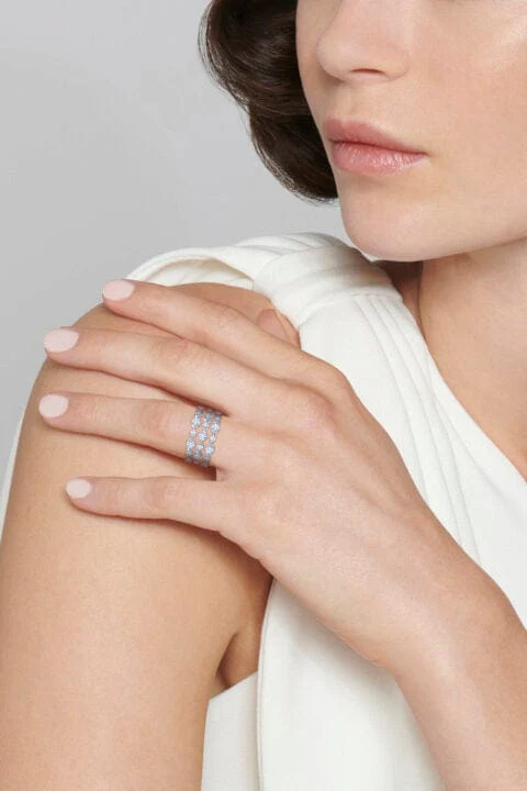 Starry Night Three Row Diamond Ring - Image 2