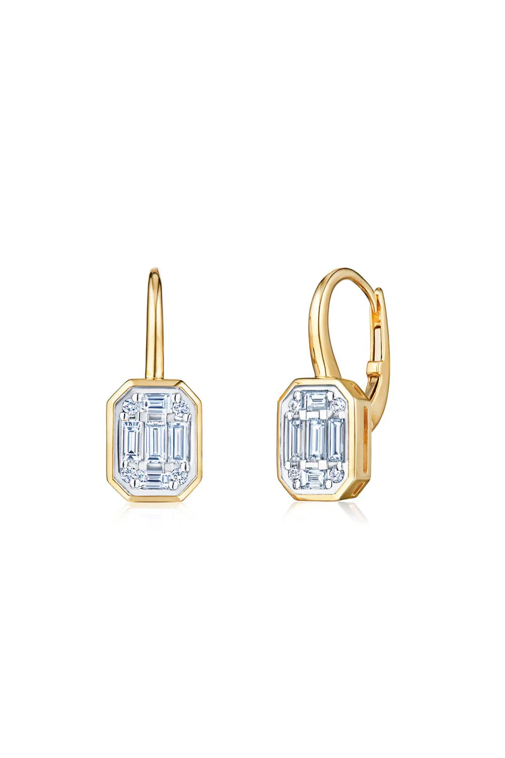 Sunburst Diamond Drop Earrings
