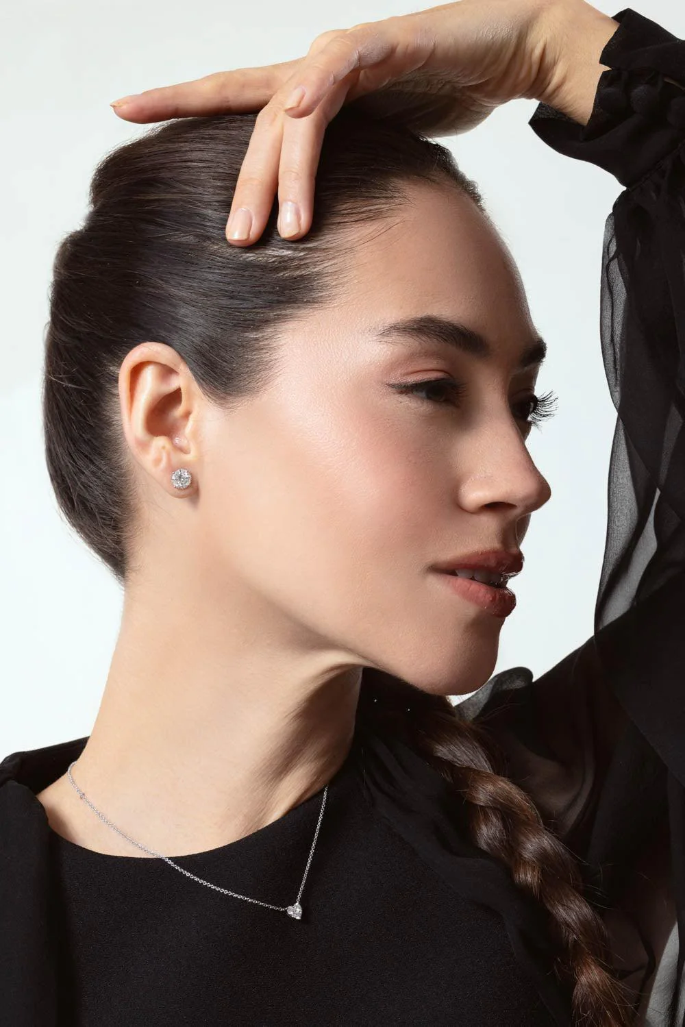 Sunburst Round Illusion Earrings - Image 3