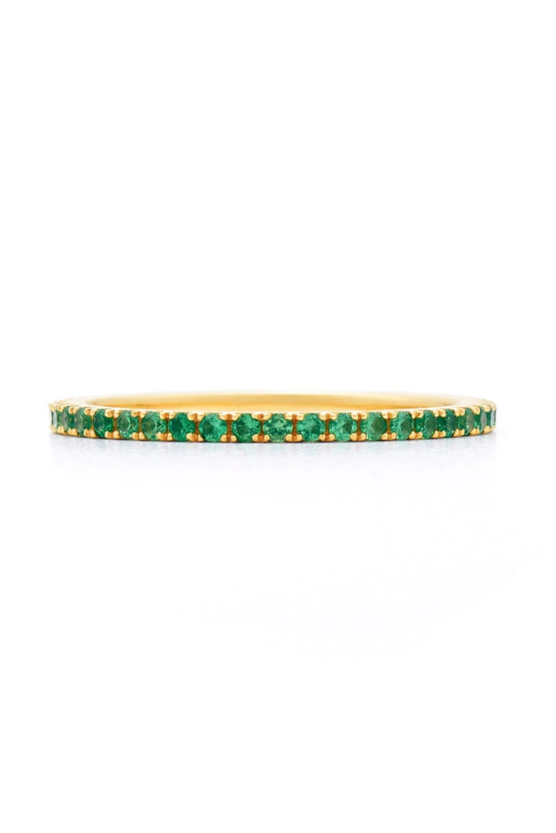 Tsavorite Slim Stackable Ring