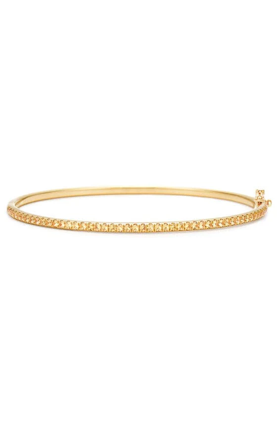 Yellow Sapphire Slim Bangle