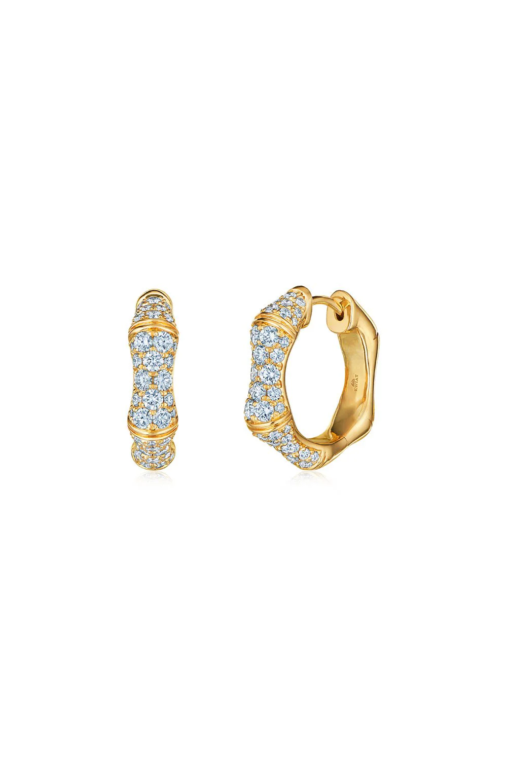 Zen Diamond Huggie Earrings