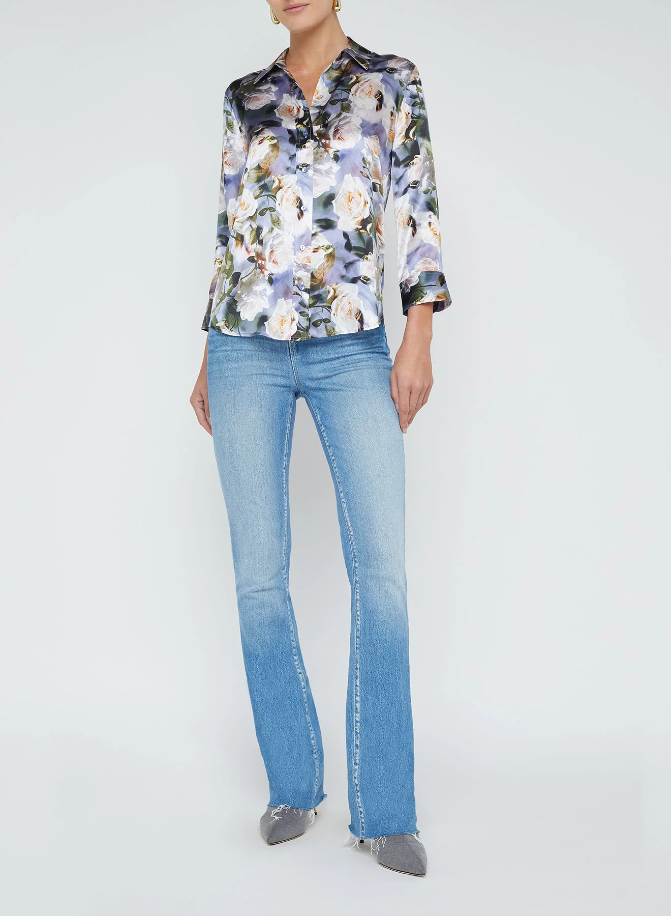 DANI BLOUSE - MULTI DISTRESSED FLORAL - Image 3