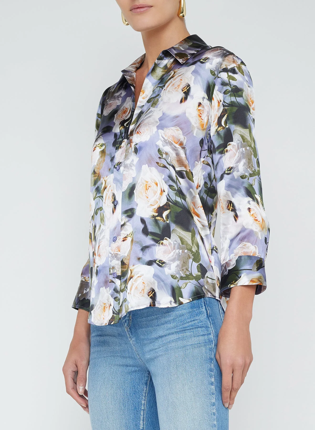 DANI BLOUSE - MULTI DISTRESSED FLORAL - Image 4