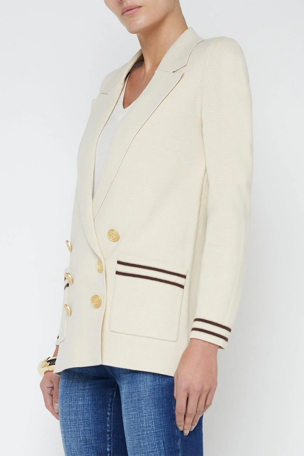 Eileen Blazer - Porcelain Stripe - Image 2