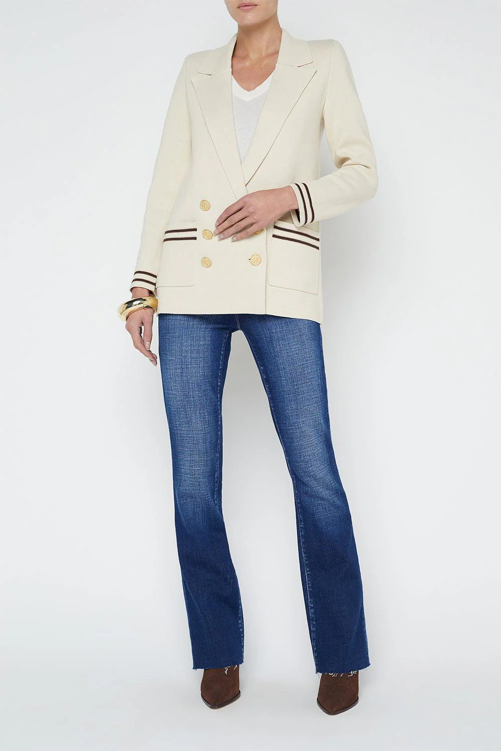 Eileen Blazer - Porcelain Stripe - Image 3