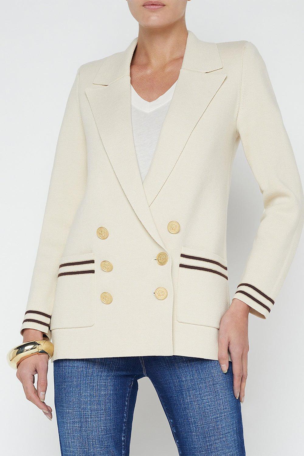 Eileen Blazer - Porcelain Stripe - Image 4