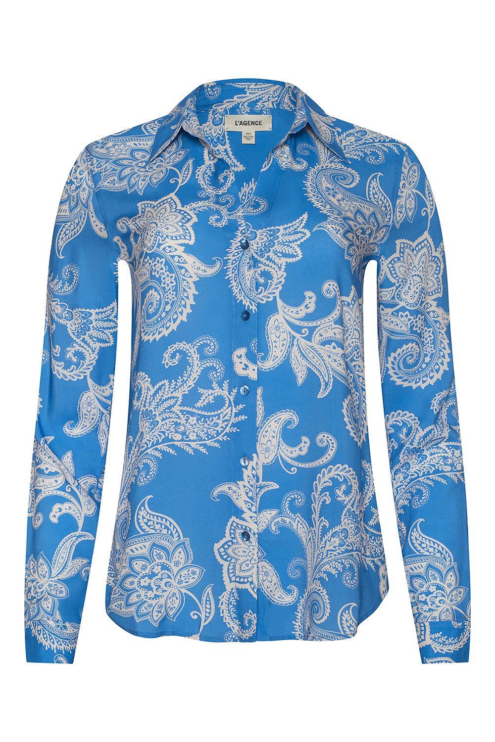 Holly Blouse - Regatta Blue Paisley
