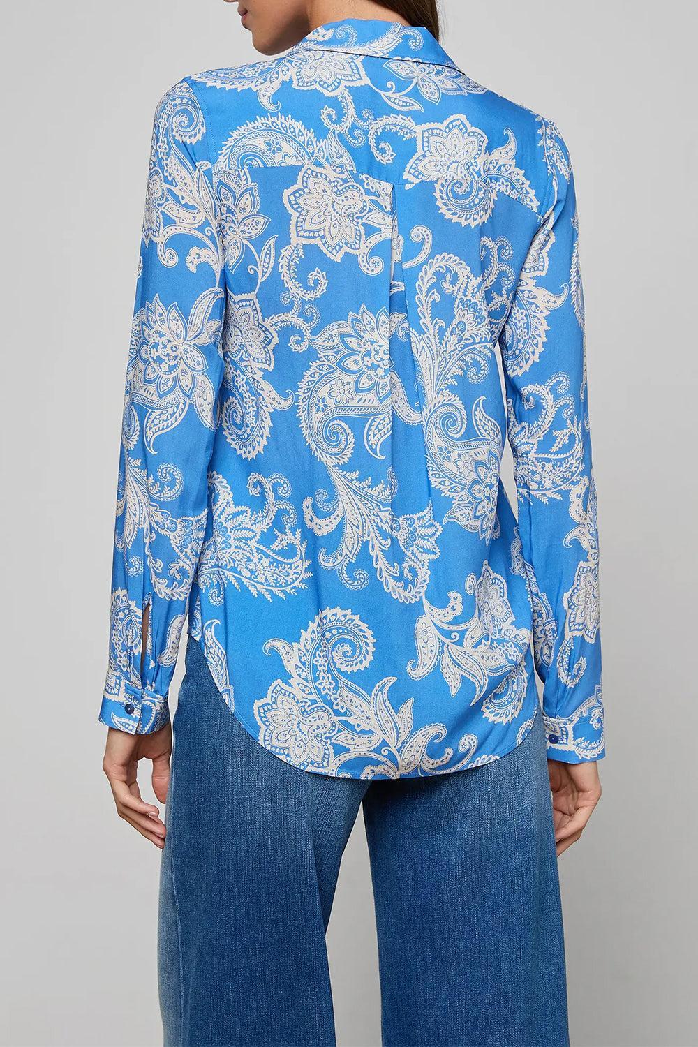 Holly Blouse - Regatta Blue Paisley - Image 4